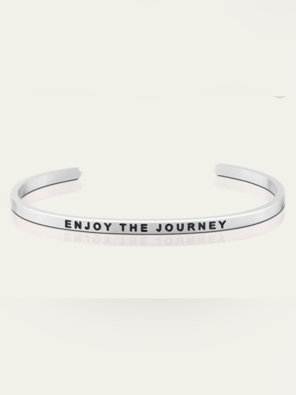 NIB Mantra Band Enjoy the Journey Stainless Steel Adjustable Bracelet Minimalist